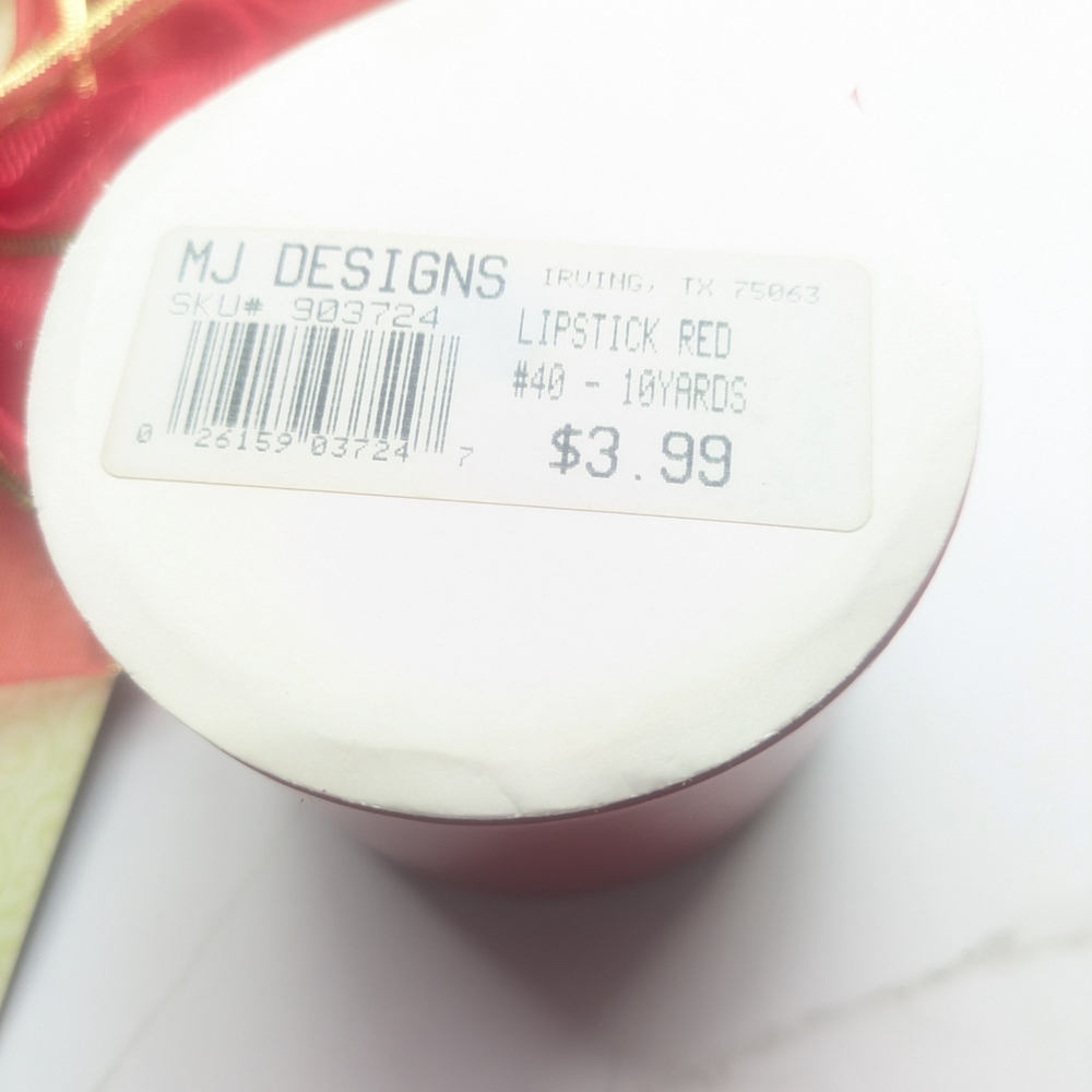 JK Designs Lipstick Red Ribbon Roll - Picture 10 of 12